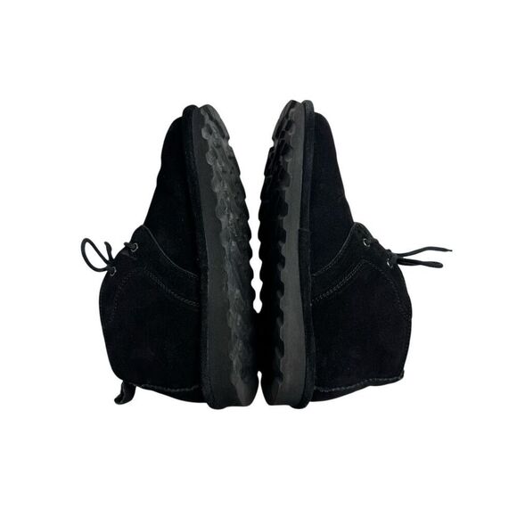 Bearpaw skye black suede lace up wide width chukka boots size 7 - Picture 10 of 13